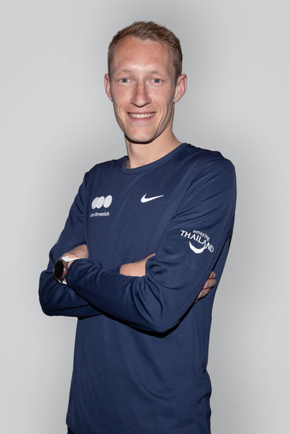 Training Shirt Long Sleeve Blue - Men - dsm-firmenich Running Team